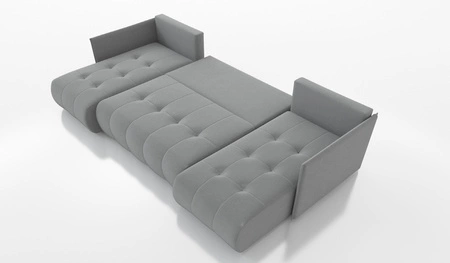 Ecksofa mit Schlaffunktion Selva U Honig interessant präsentiert Ecksofa für Wohnzimmer Samtstoff mit eleganter Struktur