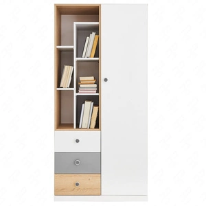 Bücherregal Pixel 80 cm Biskuit Eiche / weiß / grau ideal für das Jugendzimmer sehr nützlich und hat ein modernes Design