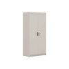 Kleiderschrank Rene 90 cm beige sand modernes Design perfekte Garderobe für Schlafzimmer Kleiderschrank oder Flur stilvolle schwarze Griffe