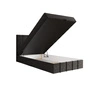 Boxspringbett Casey 90x200 grau Bett im modernen skandinavischen Stil mit gepolstertem Kopfteil Bett mit Staukasten