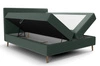 Boxspringbett Totti 160x200 grün stilvolles Bett mit Bettzeug Lagerung dreidimensionalen Stoff mit ausdrucksstarken Streifen