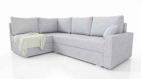 Ecksofa mit Schlaffunktion Nofi grau Esche links modernes Design ein einfaches und stilvolles Möbelstück, das in jede Einrichtung passt