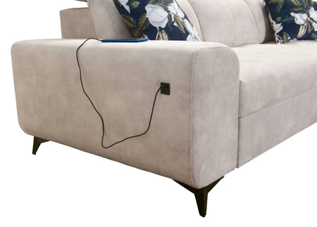 Ecksofa mit Schlaffunktion Büffelbraun rechte Ecke funktionelles und stilvolles Schlafsofa mit Bettzeugcontainer