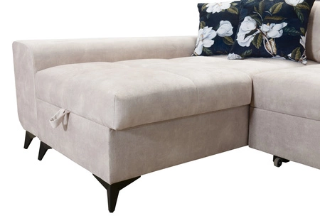 Ecksofa mit Schlaffunktion Buffalo XII olive links stilvolles und funktionelles Schlafsofa mit Bettzeugcontainer