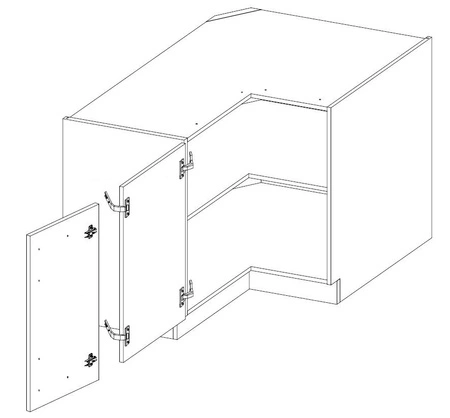 Eck-Küchenmöbel-Set EkoWhite 300x310 cm Minimalismus des skandinavischen Stils und Modernismus der einfachen Form ideal für jedes Interieur