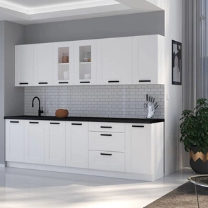 Das Küchenschrankset Livio 260 cm passt sowohl zu klassischen als auch zu modernen Interieurs