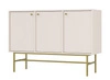 Kioto III Kommode 125 cm beige minimalistische Form ideale Kommode für ein Schlafzimmer Wohnzimmer oder Jugendzimmer stabiler Goldrahmen