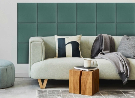 Gepolstertes Paneel Quadra 30x30 cm nautisch stilvolles Wandpaneel quadratischer Veloursstoff modisches Finish für jede Einrichtung