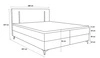 Boxspringbett Norco 180x200 dunkelbeige stilvolles Bett mit Staukasten Beleuchtung im Kopfteil fügt eine einzigartige Note