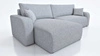 Ecksofa mit Schlaffunktion Fiesta XL grau Esche universal in Konfiguration Ecksofa mit Bettkasten Webstoff