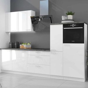 Lumia Küchenmöbel Set 270 cm weiß glänzend Fronten unkonventionellen Stil der Schränke wird das Innere jeder Küche passen