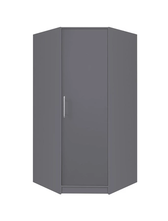 Eckschrank Caspe anthrazit modernes Design ABS-Finish und Aluminiumgriffe