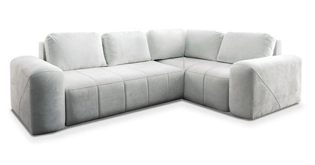 Ecksofa mit Schlaffunktion Bovec II dunkelbeige rechts bequemes Ecksofa mit stilvollem Charakter Bettzeug Container