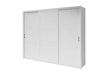 Schiebeschrank Parma 255 cm weiß modernes Design ABS-Finish und Aluminium-Türführungen