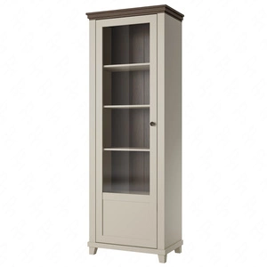 Vitrine Evora 71 cm beige / Eiche dunin links Schrank wird Liebhaber von ausdrucksstarken Interieurs ideal für Wohn-und Esszimmer begeistern