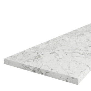 Arbeitsplatte aus Carara-Marmor, Dicke 38 mm, Breite 60 cm, hohe Widerstandsfähigkeit gegen Hitze, Spritzwasser und Stöße