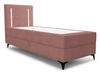 Boxspringbett Norco 80x200 rosa stilvolles Bett mit Staukasten Beleuchtung im Kopfteil fügt eine einzigartige Note