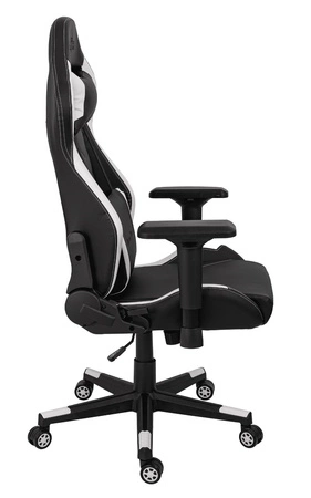 Gaming-Sessel Ares Pro schwarz/weiß komfortabler und funktionaler Sessel mit verstellbaren Armlehnen stabiles Metallgestell