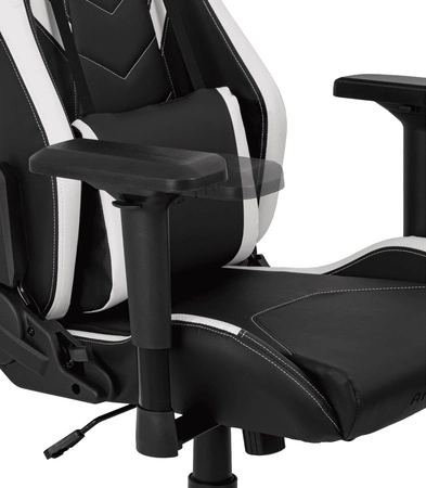 Gaming-Sessel Ares Pro schwarz/weiß komfortabler und funktionaler Sessel mit verstellbaren Armlehnen stabiles Metallgestell