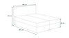 Boxspringbett Sarona 180x200 dunkelrot Bett im modernen skandinavischen Stil mit markantem Kopfteil