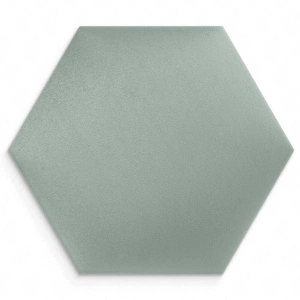 Gepolstertes Paneel Hexagon 40x35 cm mint stilvolle Wandpaneel Veloursstoff modische Dekoration jedes Interieur