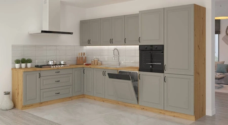 Küchenhochschrank mit Regal Delos 80 D 2F BB dampf- hitze- und spritzwassergeschütztem Schrank