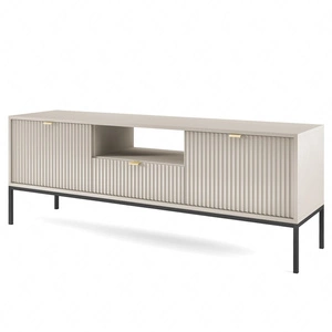 TV Schrank Lovro 154 cm beige modernes Design wird die Liebhaber von markanten Interieurs begeistern