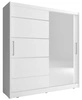 Andros 200 cm Schiebeschrank weiß moderne Garderobe ideal für ein Schlafzimmer Kleiderschrank oder Flur