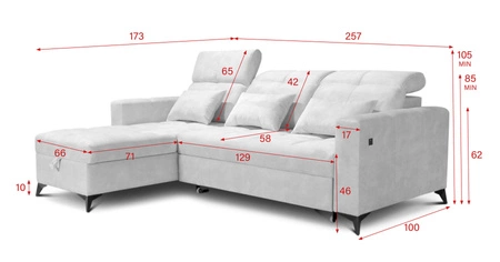 Ecksofa mit Schlaffunktion Laredo olive links komfortables und stilvolles Ecksofa mit Bettzeugcontainer