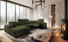 Ecksofa mit Schlaffunktion Tesalia IV Lux grün linke Seite stilvolles Ecksofa mit ausziehbarem Fußteil und Schiebefunktion der Rückenlehne