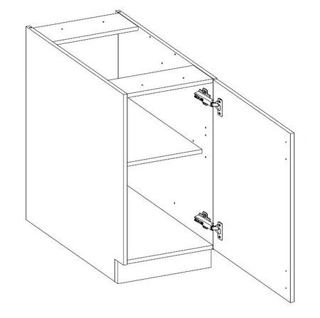 Küchenmöbel-Set Scandi 260 cm Schränke präsentieren sich perfekt in skandinavischen klassischen und modernen Interieurs