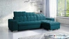 Ecksofa mit Schlaffunktion Luigi türkis rechtes Ecksofa mit zwei Bettkästen Stoff mit interessanter Struktur