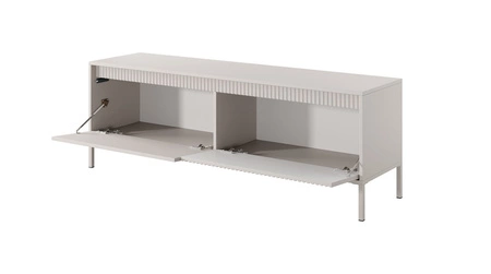 RTV Schrank Sesti 154 cm beige elegante Form des Möbels in einem modernen Stil Push-to-Open-System stabilen Metallbasis