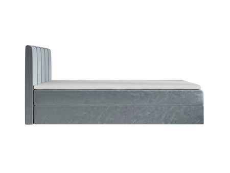 Boxspringbett Casey 90x200 türkis im modernen skandinavischen Stil mit gepolstertem Kopfteil Bett mit Staukasten