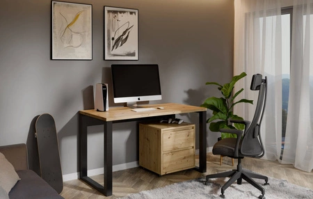 Maxi Figate Eiche artisan Schreibtischwagen universelle und praktische Sockel mit Schubladen für das Büro oder zu Hause Raum