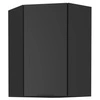 Eck-Küchenwandschrank Schwarz 60x60 GN-90 1F Metallkantengriff feuchtigkeits- und beschädigungsbeständiger Schrank
