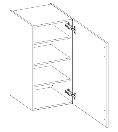 Kastos 45 G-90 1F Hängeschrank für die Küche, dampf-, hitze- und spritzwassergeschützt