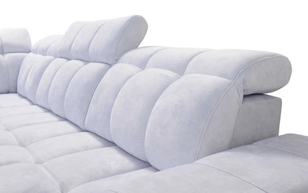 Ecksofa mit Schlaffunktion Luigi II türkis / weiß rechtes Ecksofa mit Bettkasten für den täglichen Liegekomfort