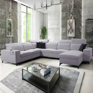 Ecksofa mit Schlaffunktion Kelly Sleek VIII Esche grau rechts Stilvolles Ecksofa für Wohnzimmer bietet Komfort beim Entspannen