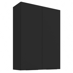 Küchenwandschrank Schwarz 80 G-108 2F Metallkantengriffe feuchtigkeits- und beschädigungsbeständiger Schrank