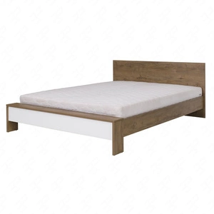 Bett Latika 160x200 cm Burgunder Eiche / weiß moderne Form der Möbel erfreut mit seinem Minimalismus und originellem Finish