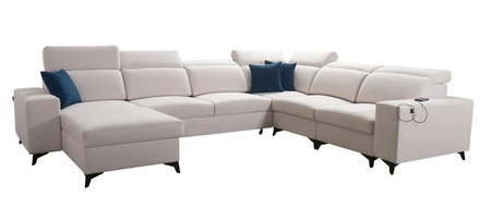 Ecksofa mit Schlaffunktion Kelly Sleek VIII braun linkes stilvolles Ecksofa für Wohnzimmer bietet Komfort beim Entspannen