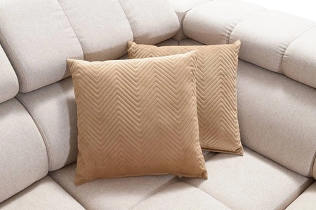 Ecksofa mit Schlaffunktion Bolmso VIII braun links elegantes und bequemes Ecksofa mit Schublade ideal für geräumige Innenräume