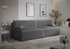 Brandon XL Schlafsofa grau modernes Design und breite Funktionalität dreidimensionaler Stoff mit ausdrucksvollen Streifen