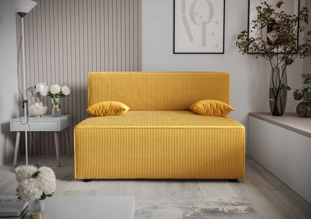 Klappsofa Brandon Honig modernes Design und breite Funktionalität dreidimensionalen Stoff mit ausdrucksstarken Streifen