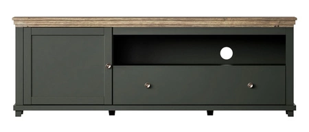 RTV Schrank Evora 181 cm Flasche grün / Eiche lefkas elegantes Design wird Liebhaber von ausdrucksstarken Interieurs begeistern