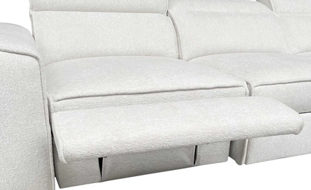 Ecksofa mit Schlaffunktion Viano XI Lux grau rechts Design-Ecksofa mit ausziehbarem Fußteil und Bettzeugstaufach