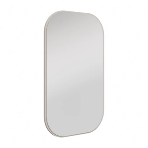 Hängespiegel Ovalio 68 cm beige funktionelle Ergänzung zu Schminktisch Flur und Garderobe Spiegel mit ungewöhnlicher Form