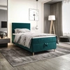 Boxspringbett Bing 120x200 türkis im modernen skandinavischen Stil mit gepolstertem Kopfteil Bett mit Staukasten