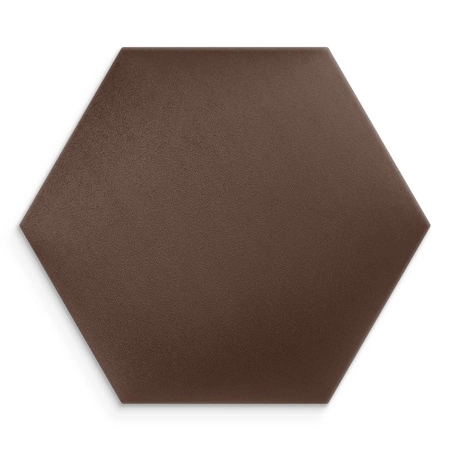 Gepolstertes Paneel Hexagon 40x35 cm braun stilvolles Wandpaneel Veloursstoff modische Dekoration jedes Interieurs